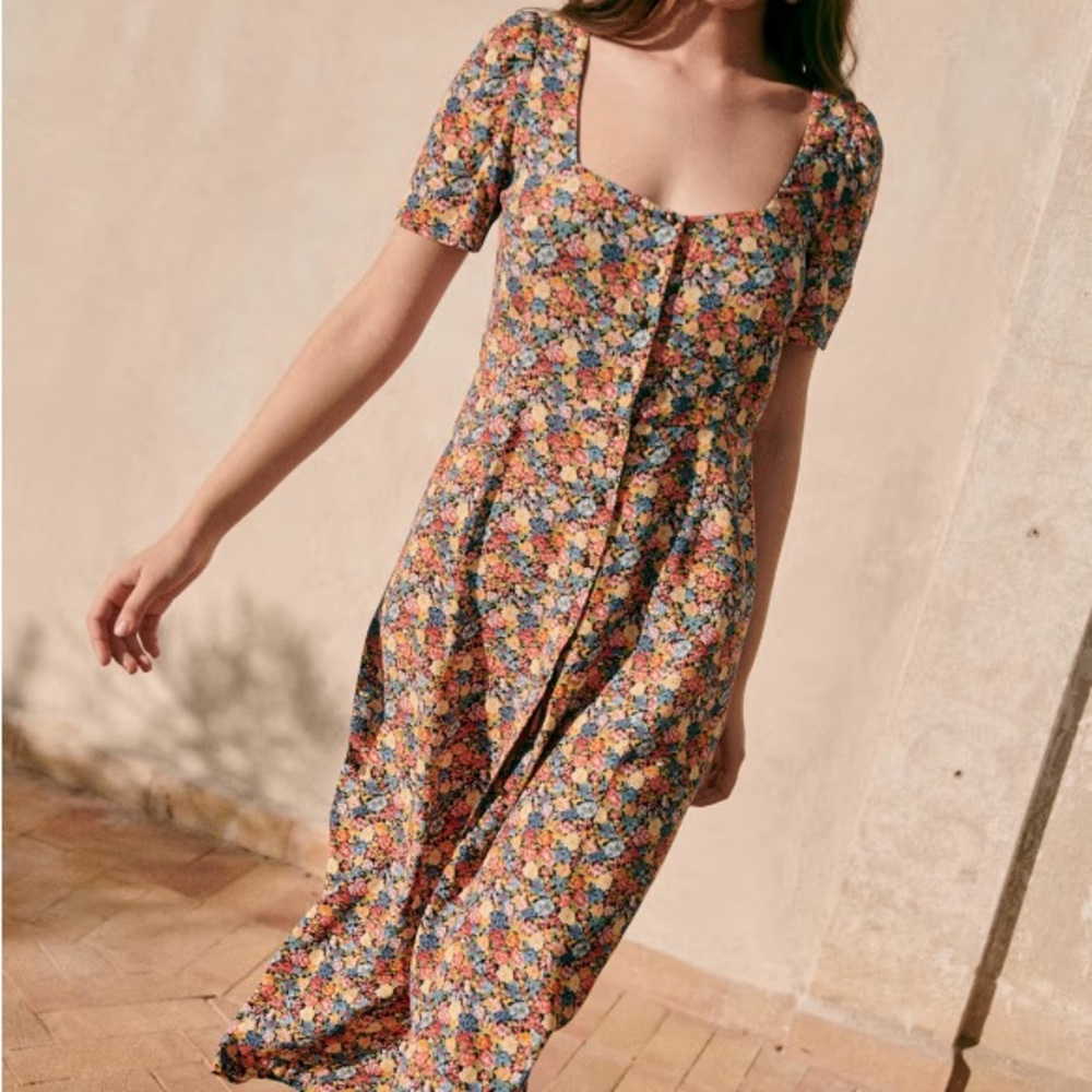 Sezane Victoria Midi Dress - Size 38